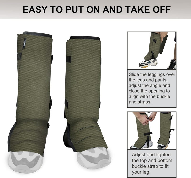 MDSTOP Snake Gaiters Leg Guards, Waterproof Snake Guards, Adjustable Snake Bite Protection for Lower Legs, Snake Chaps for Men&Women - Image 3